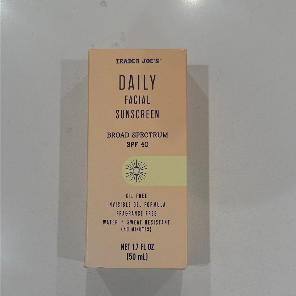 4 Trader Joe's Daily Facial Sunscreen SPF 40 - Peach and Yellow